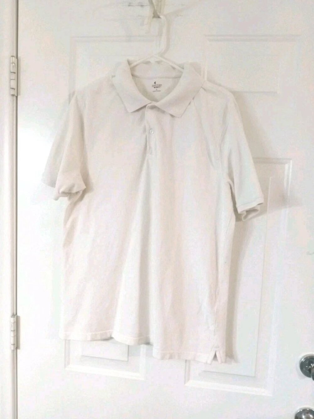 Junction West Men's XL White Short Sleeve Polo Shirt Pique Cotton